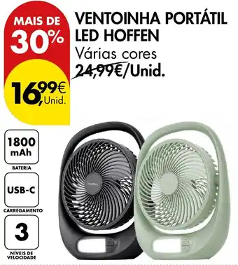 Ventoinha portátil led hoffen