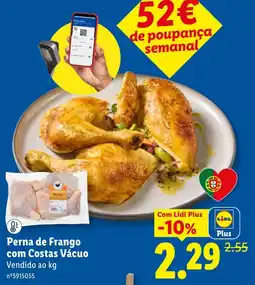 Lidl Perna de frango com costas vácuo promoção
