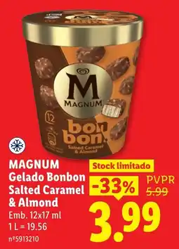 Lidl magnum gelado bonbon salted caramel & almond promoção
