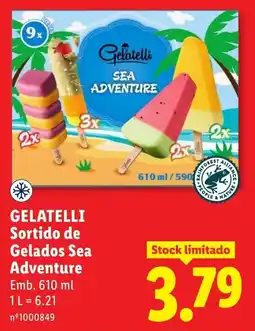 Lidl Gelatelli Sortido de Gelados Sea Adventure promoção