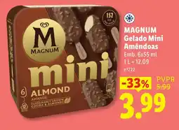 Lidl magnum gelado mini amêndoas promoção
