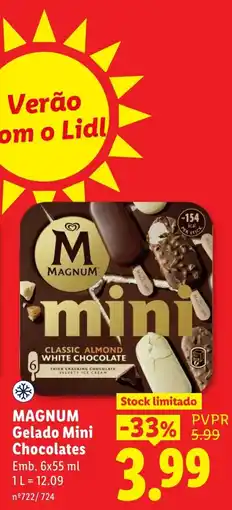 Lidl magnum gelado mini chocolates promoção