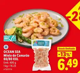 Lidl Ocean Sea miolo de camarão promoção