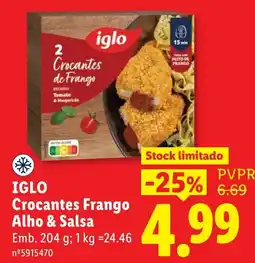 Lidl iglo crocantes frango alho & salsa promoção