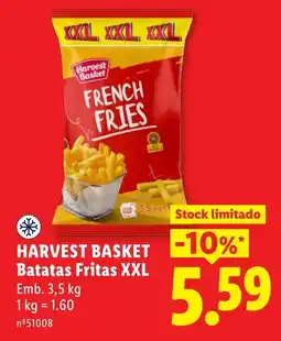 Lidl harvest basket batatas fritas xxl promoção
