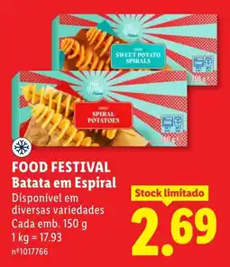 Lidl Food festival batata em espiral promoção