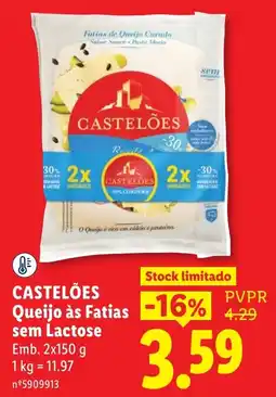 Lidl Castelões queijo às fatias sem lactose promoção