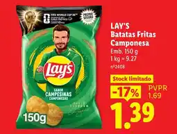 Lidl Lay's Batatas Fritas Camponesa promoção