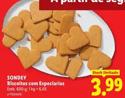Lidl Sondey Biscoitos com Especiarias promoção