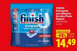 Lidl Finish detergente para máquina da loiça power regular promoção