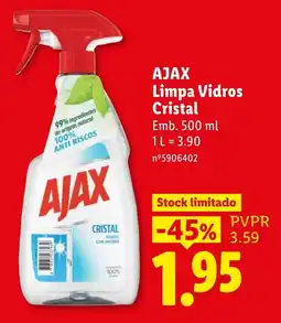Lidl ajax limpa vidros cristal promoção