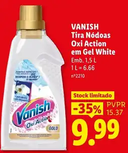 Lidl Vanish tira nódoas oxi action em gel white promoção