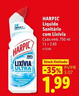 Lidl Harpic liquido sanitario com lixivia promoção