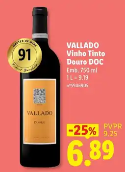 Lidl Vallado Vinho Tinto promoção