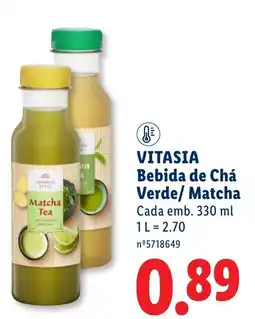 Lidl Vitasia bebida de chá verde/matcha promoção
