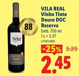 Lidl Vila Real Vinho Tinto promoção