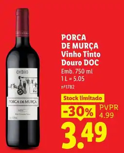 Lidl Porca de murça vinho tinto promoção