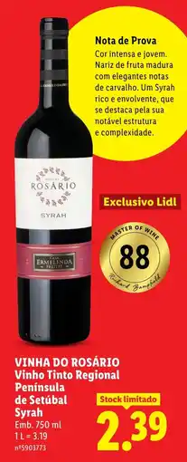 Lidl Vinha do rosário vinho tinto regional promoção