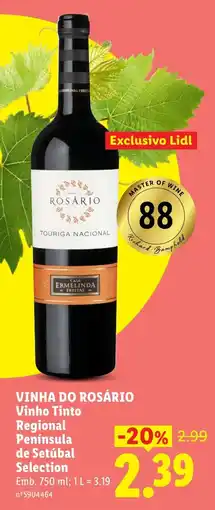 Lidl Vinha do rosário vinho tinto regional península de setúbal selection promoção