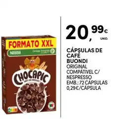 Continente Cápsulas de café buondi original promoção
