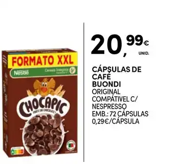 Continente Cápsulas de café buondi original promoção