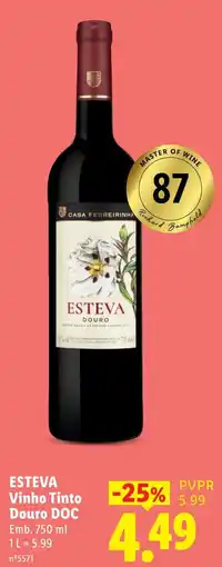 Lidl esteva vinho tinto douro doc promoção