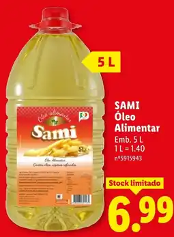 Lidl Óleo alimentar Sami promoção