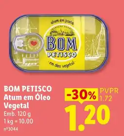 Lidl Bom petisco atum em óleo vegetal promoção