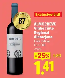Lidl Almocreve vinho tinto alentejano promoção