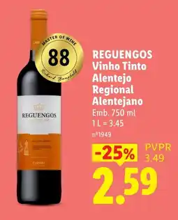 Lidl Reguengos Vinho Tinto promoção