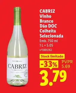 Lidl Cabriz vinho branco promoção