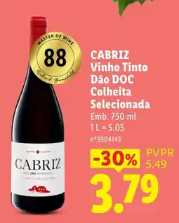 Lidl cabriz vinho tinto promoção