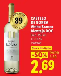 Lidl Castelo de Borba Vinho Branco Alentejo DOC promoção