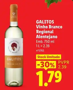 Lidl galitos vinho branco regional alentejano promoção