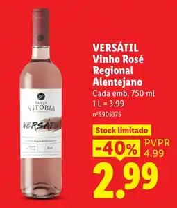 Lidl Versátil vinho rosé regional alentejano promoção