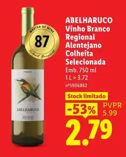 Lidl abelharuco vinho branco regional alentejano colheita selecionada promoção