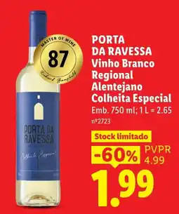 Lidl Porta da ravessa vinho branco regional alentejano colheita especial promoção