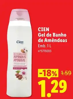Lidl Cien gel de banho de amêndoas promoção