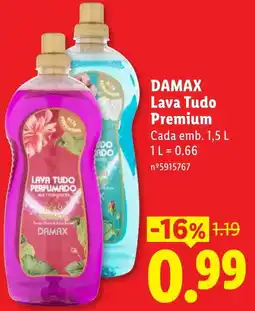 Lidl Damax lava tudo perfumado promoção