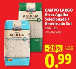 Lidl campo largo arroz agulha selecionado / américa do sul promoção