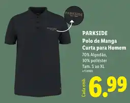 Lidl Parkside polo de manga curta para homem promoção
