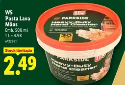 Lidl W5 pasta lava mãos promoção