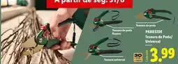 Lidl Tesoura de poda universal parkside promoção