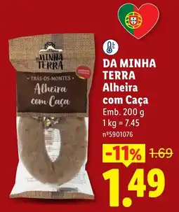 Lidl Da minha terra alheira com caça promoção