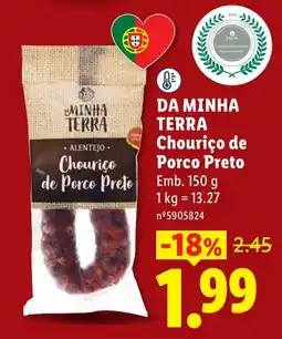 Lidl da minha terra chouriço de porco preto promoção