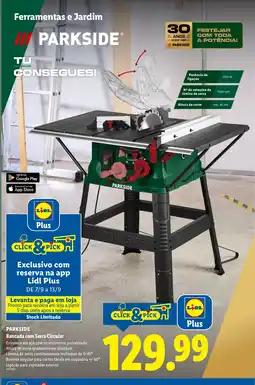 Lidl Bancada com serra circular parkside promoção