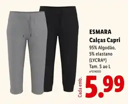 Lidl esmara calças capri promoção