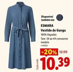 Lidl esmara vestido de ganga promoção