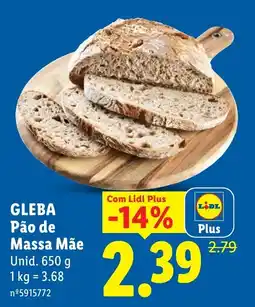 Lidl gleba pão de massa mãe promoção