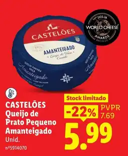 Lidl Castelões Queijo de Prato Pequeno Amanteigado promoção